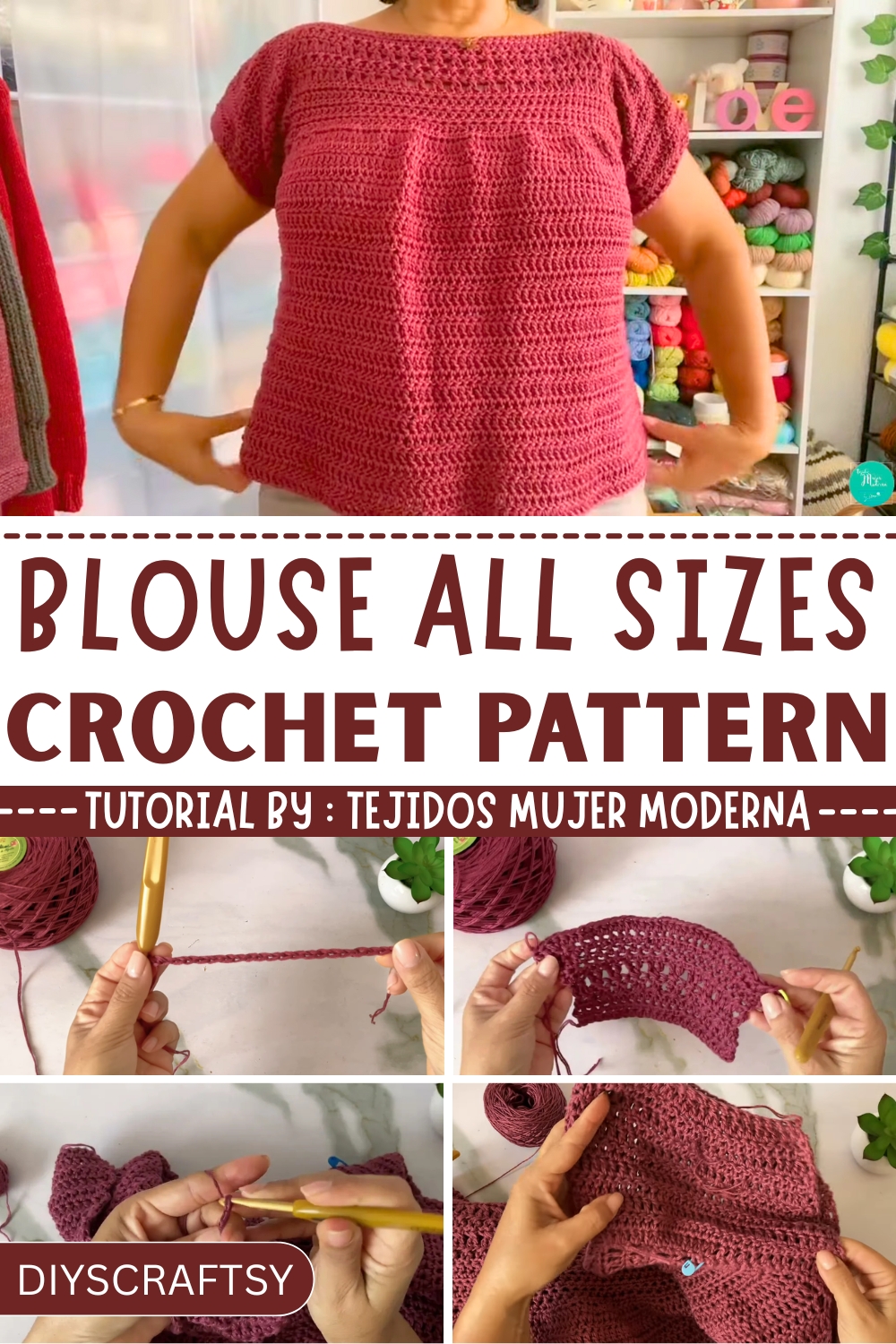Finish a Free Crochet Blouse in a Weekend with Free Pattern