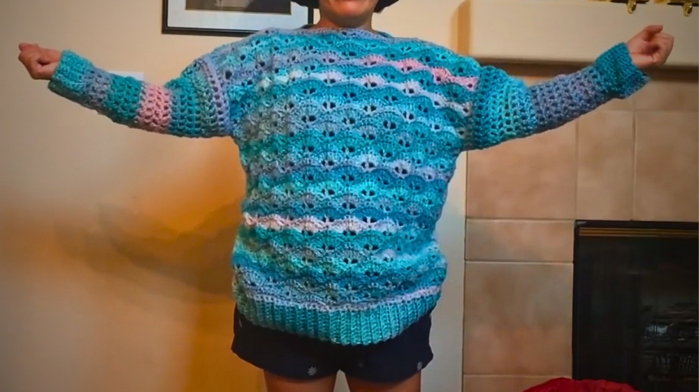 Free Crochet Barcelona Yarn Sweater Pattern 1