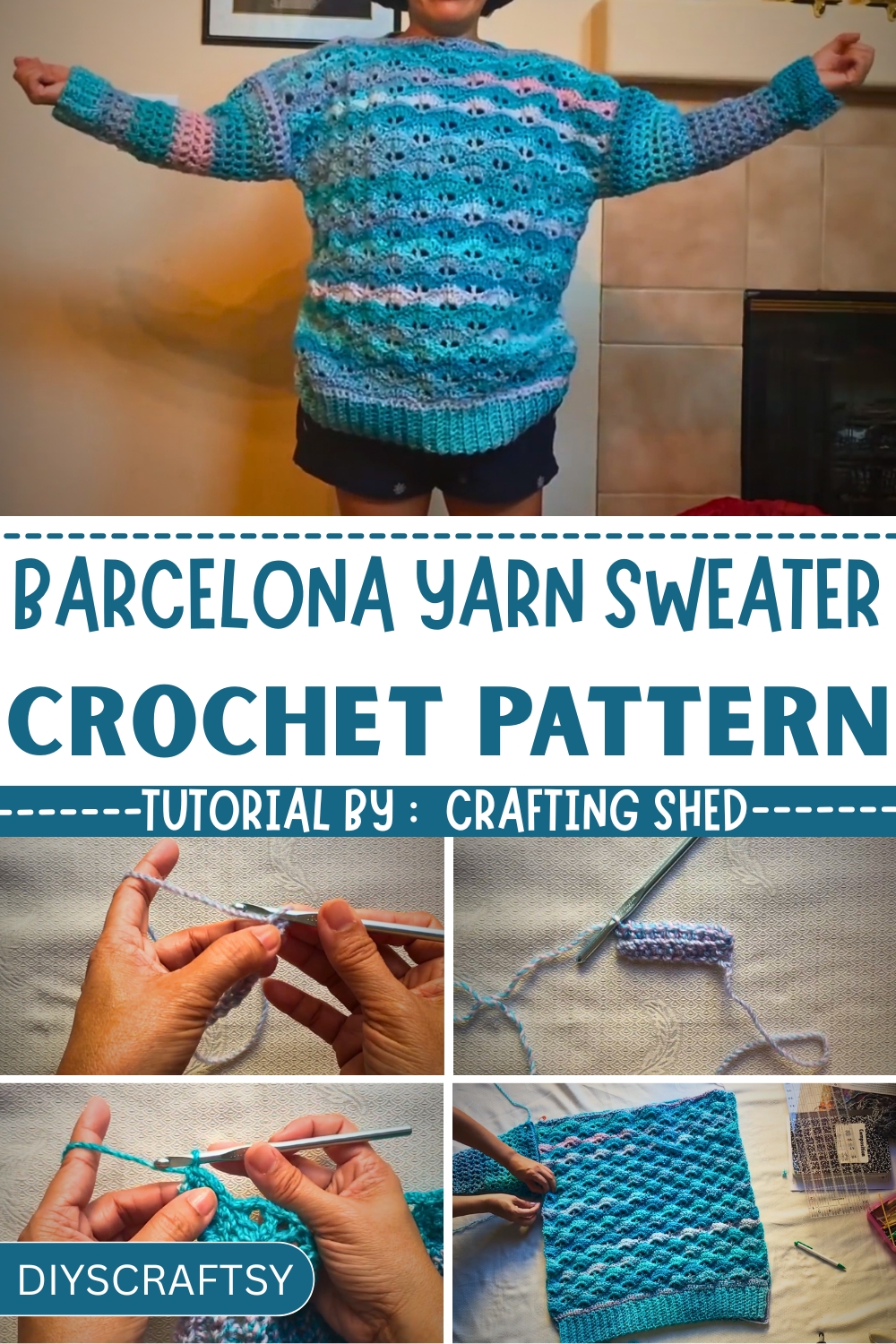 Free Crochet Barcelona Yarn Sweater Pattern