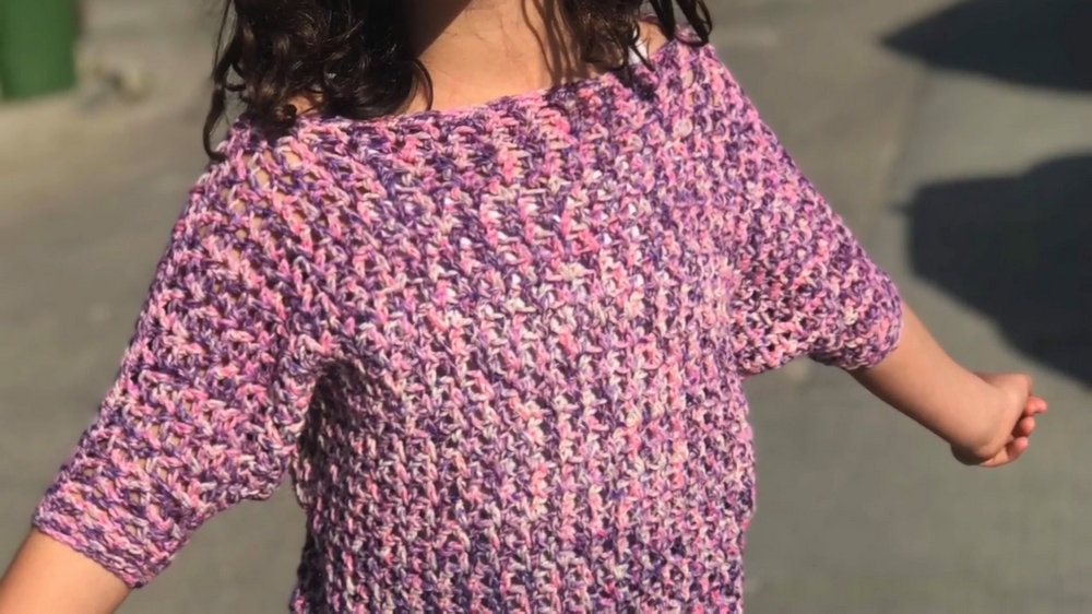 Free Crochet Batwing Sweater for Fall Layering 1