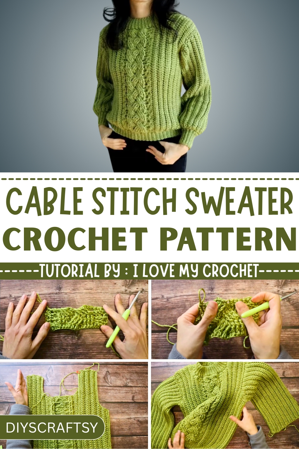 Free Crochet Cable Stitch Sweater Pattern