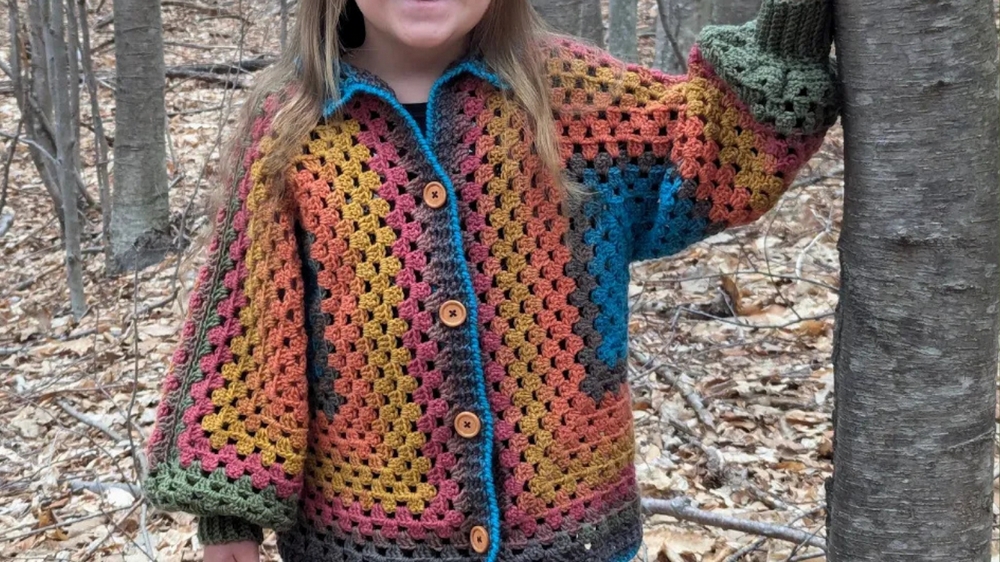 Free Crochet Child’s Hexagon Cardigan Pattern 1