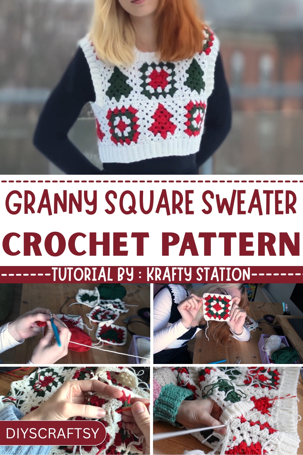 Free Crochet Granny Square Sweater Pattern