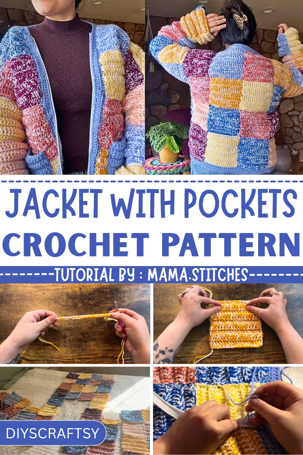 Free Crochet Jacket with Pockets Pattern