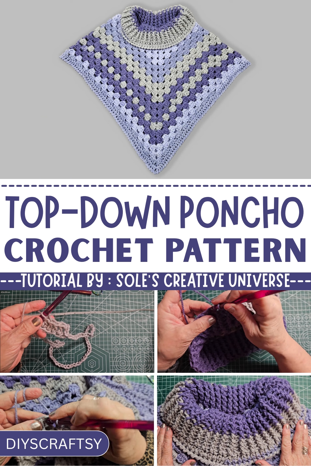 Free Crochet Top-Down Poncho Pattern