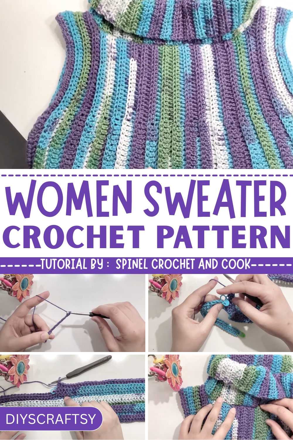 Free Crochet Women Sweater Pattern