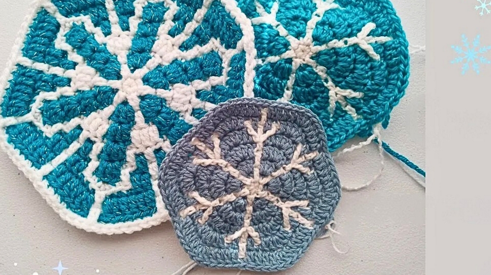 How To Mosaic Crochet Snowflakes 1