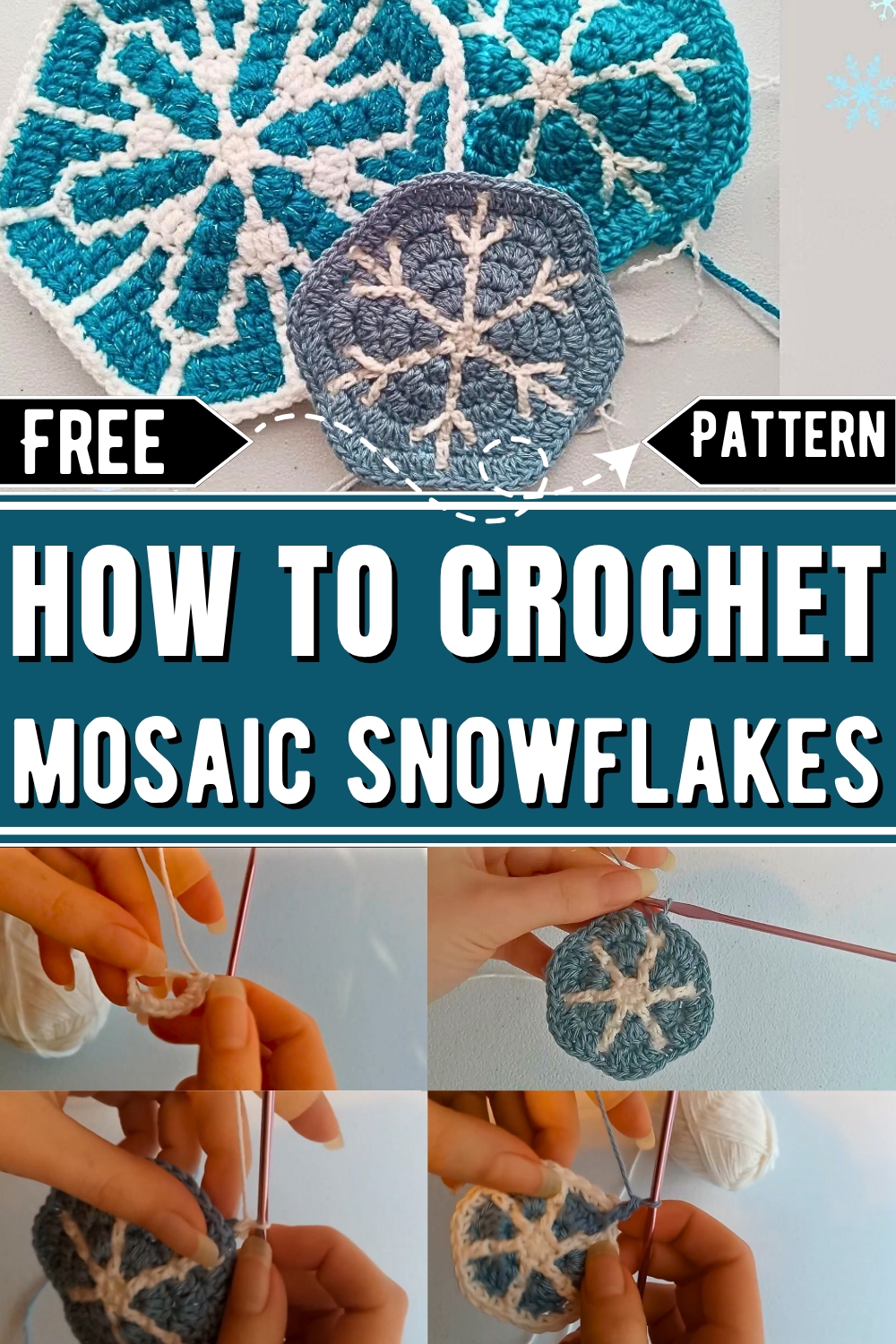 How To Mosaic Crochet Snowflakes