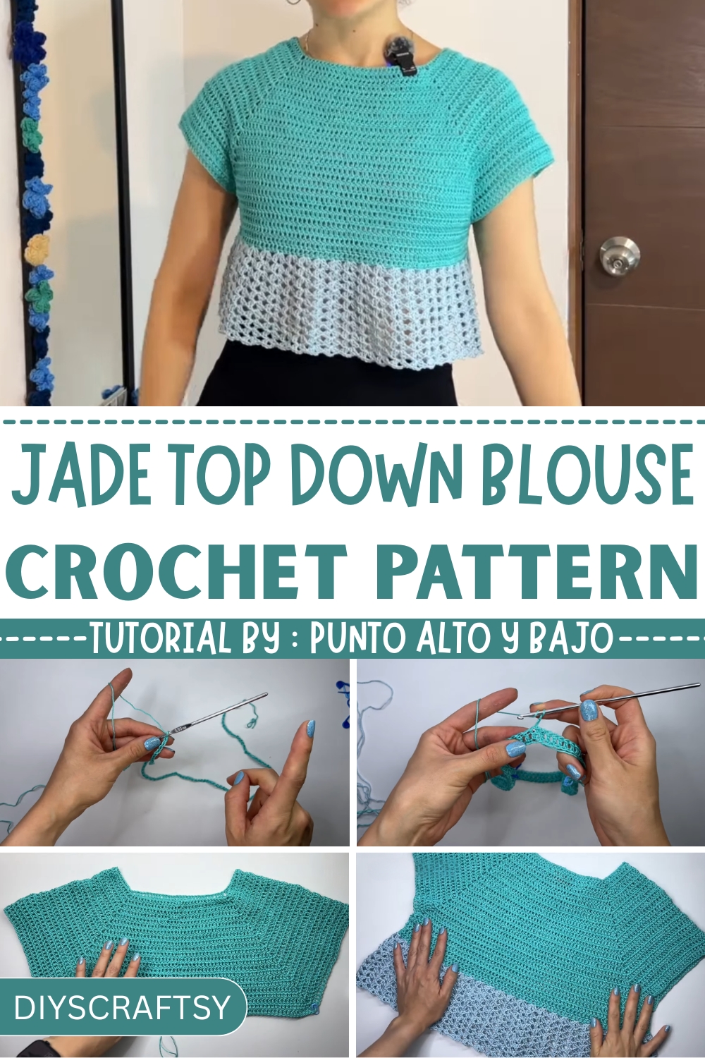 How to Avoid Neckline Curl in Crochet Top Down Blouse