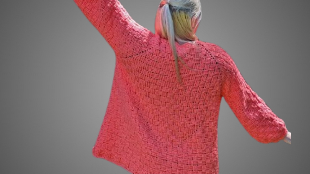 How to Crochet Basket Weave Cardigan 1