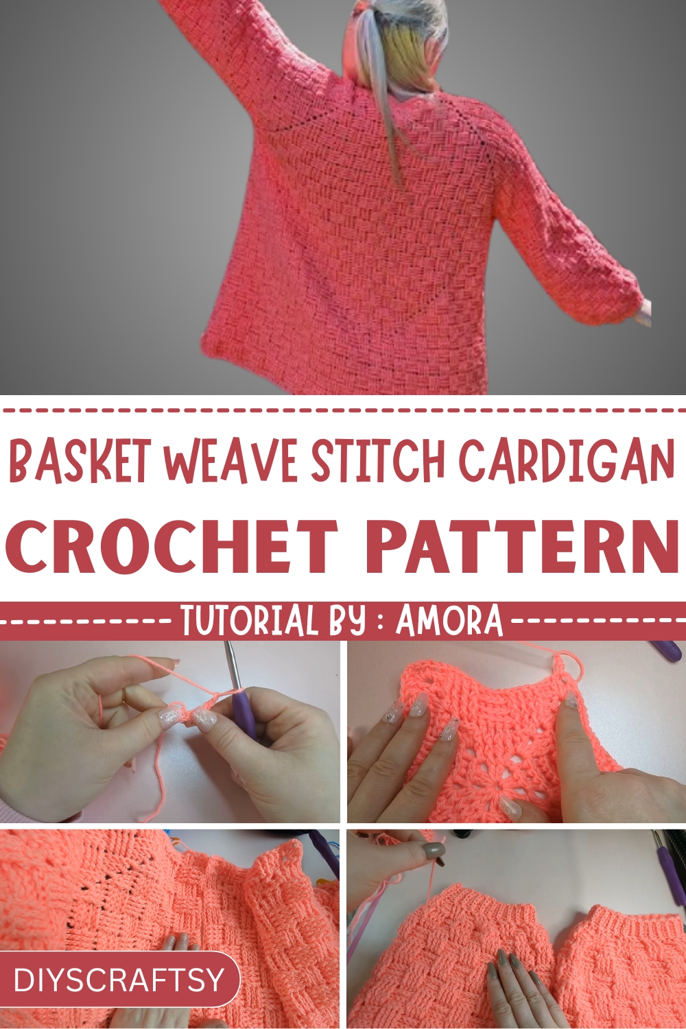How to Crochet Basket Weave Cardigan