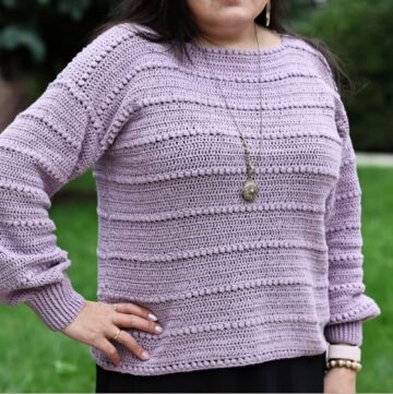 How to Crochet Bubble Stitch Sweater FREE Pattern 1