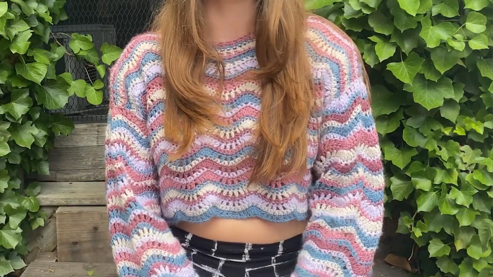 How to Crochet Free Wavy Sweater Pattern 1