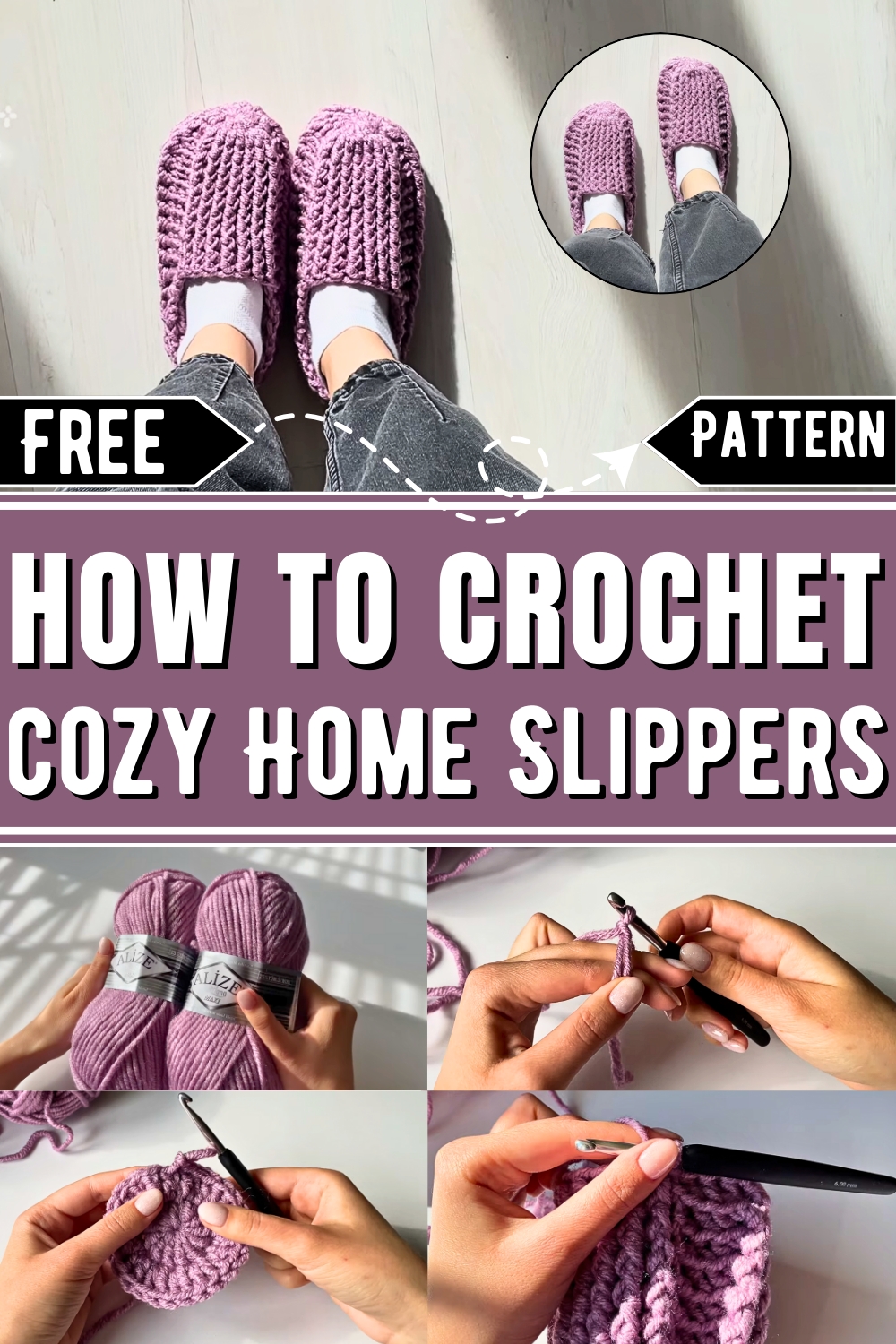 How to Crochet Home Slippers
