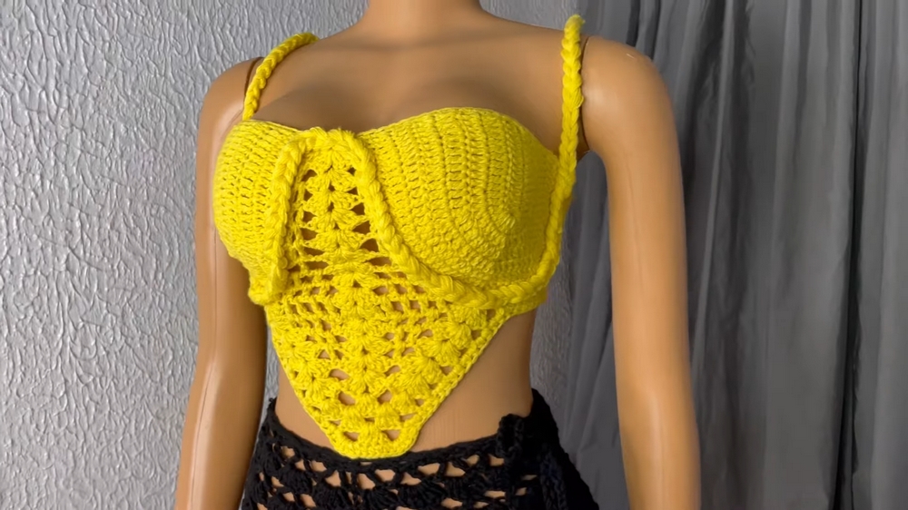 How to Crochet Lace Corset Top Free Pattern 1