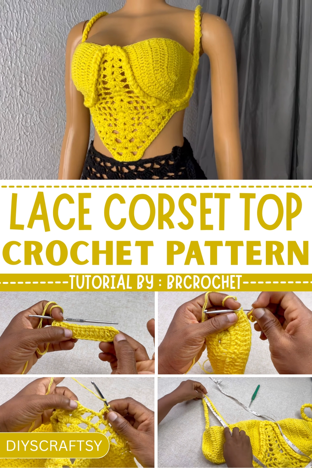 How to Crochet Lace Corset Top Free Pattern