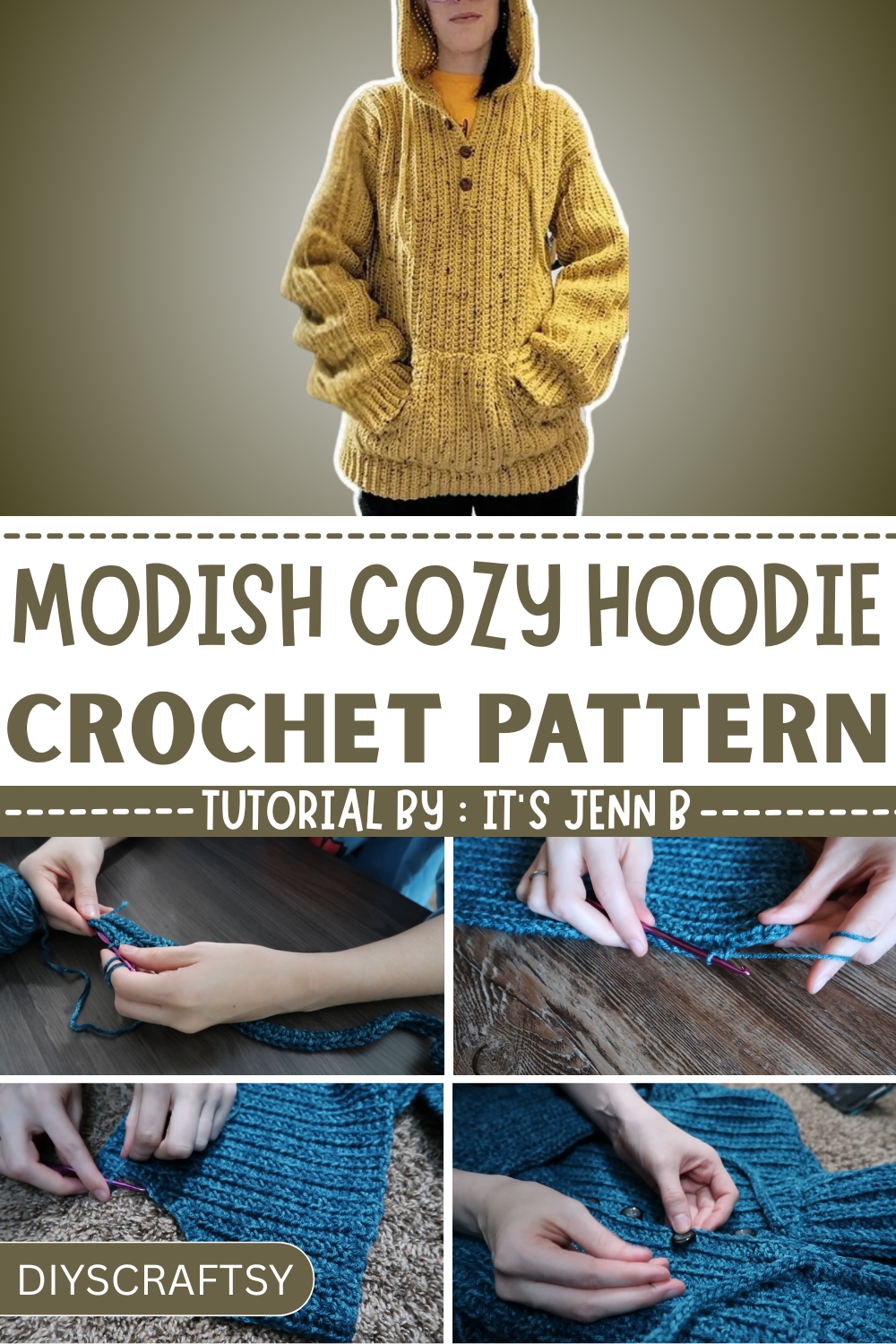 How to Crochet Modish Cozy Hoodie for Chilly Days