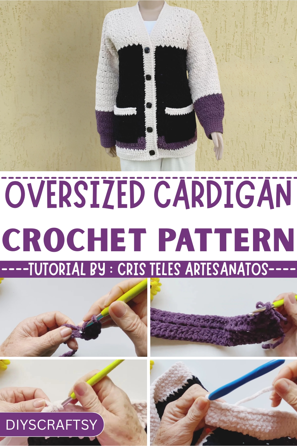 How to Crochet Oversized Cardigan