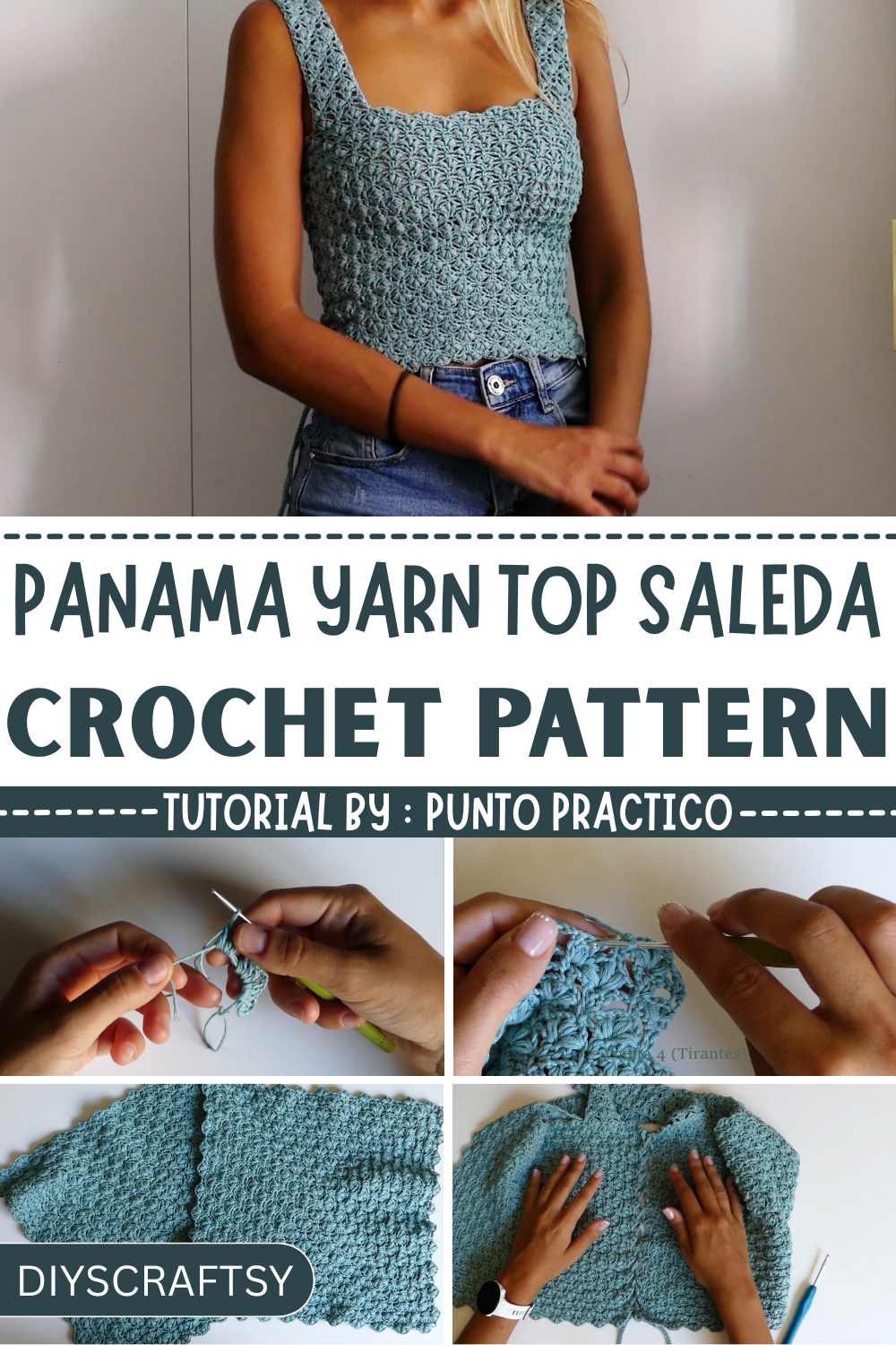 How to Crochet Panama Yarn Saleda Top Pattern