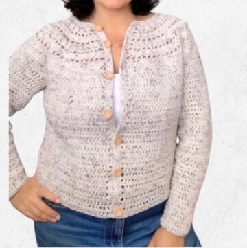 How to Crochet Popcorn Stitch Cardigan Pattern 1