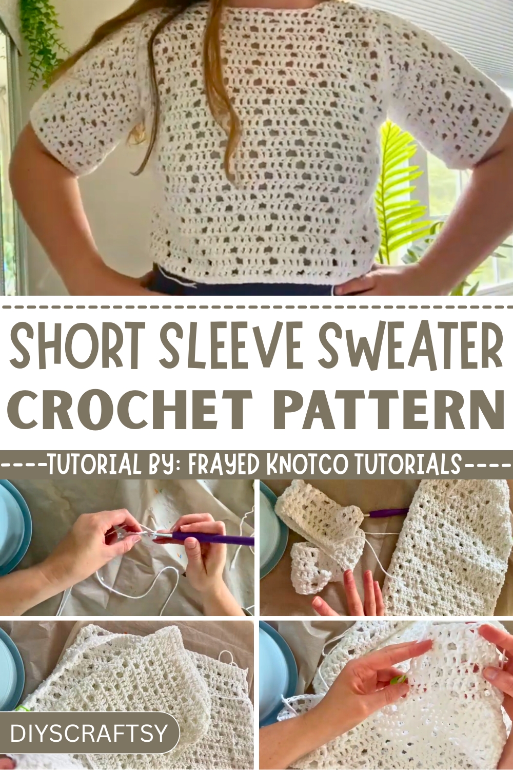 How to Crochet Short Sleeve Sweater 1