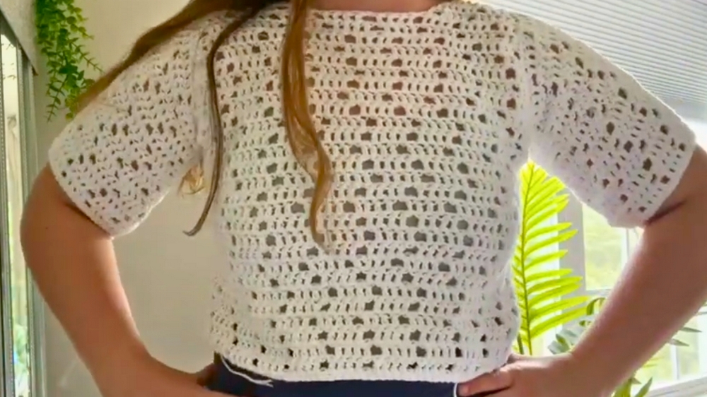 How to Crochet Short Sleeve Sweater 2