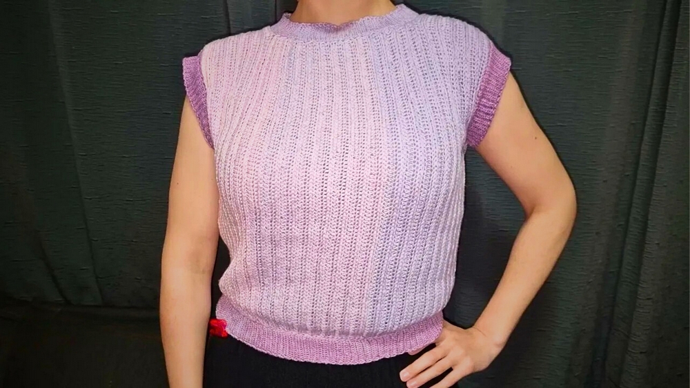 How to Crochet Sleeveless Sweater 1