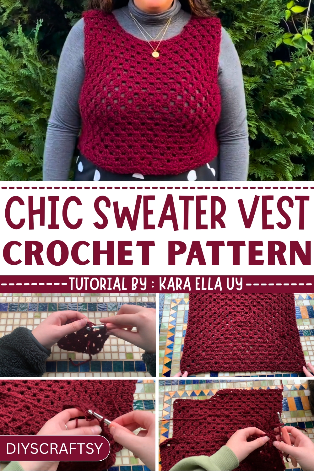 How to Crochet Sweater Vest Pattern