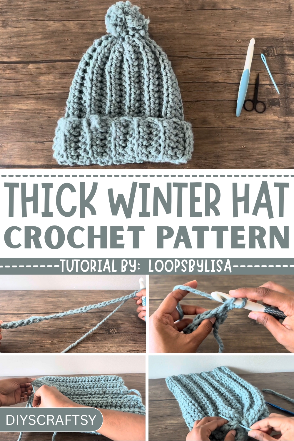 How to Crochet Thick Winter Hat To Stay Cozy & Chic