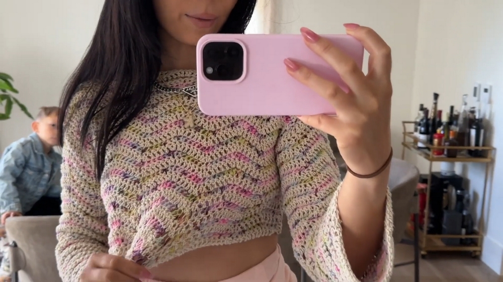 How to Crochet Wavy Cropped Sweater Pattern 1