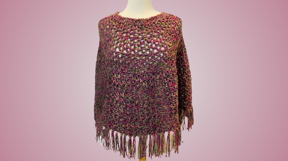 How to Finish a Crochet Poncho with Fringe Like a Pro 1
