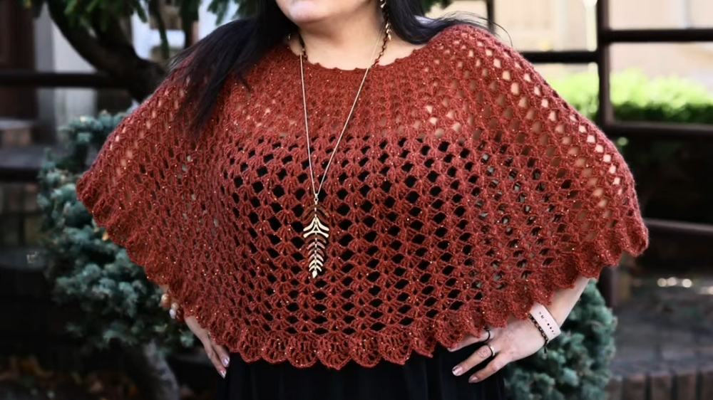 How to Make a Lightweight Crochet Poncho Free Pattern 1