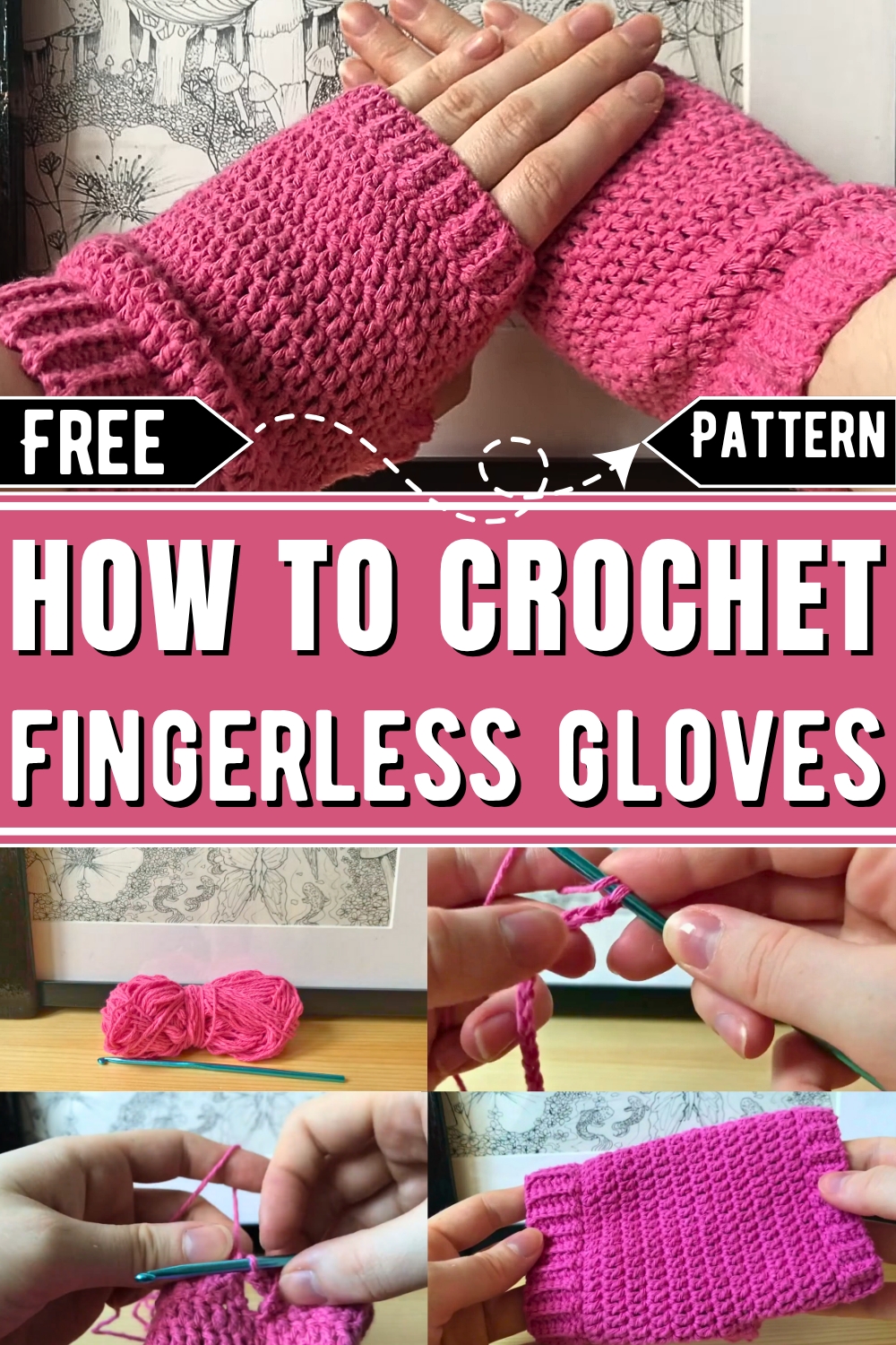 How to crochet fingerless gloves