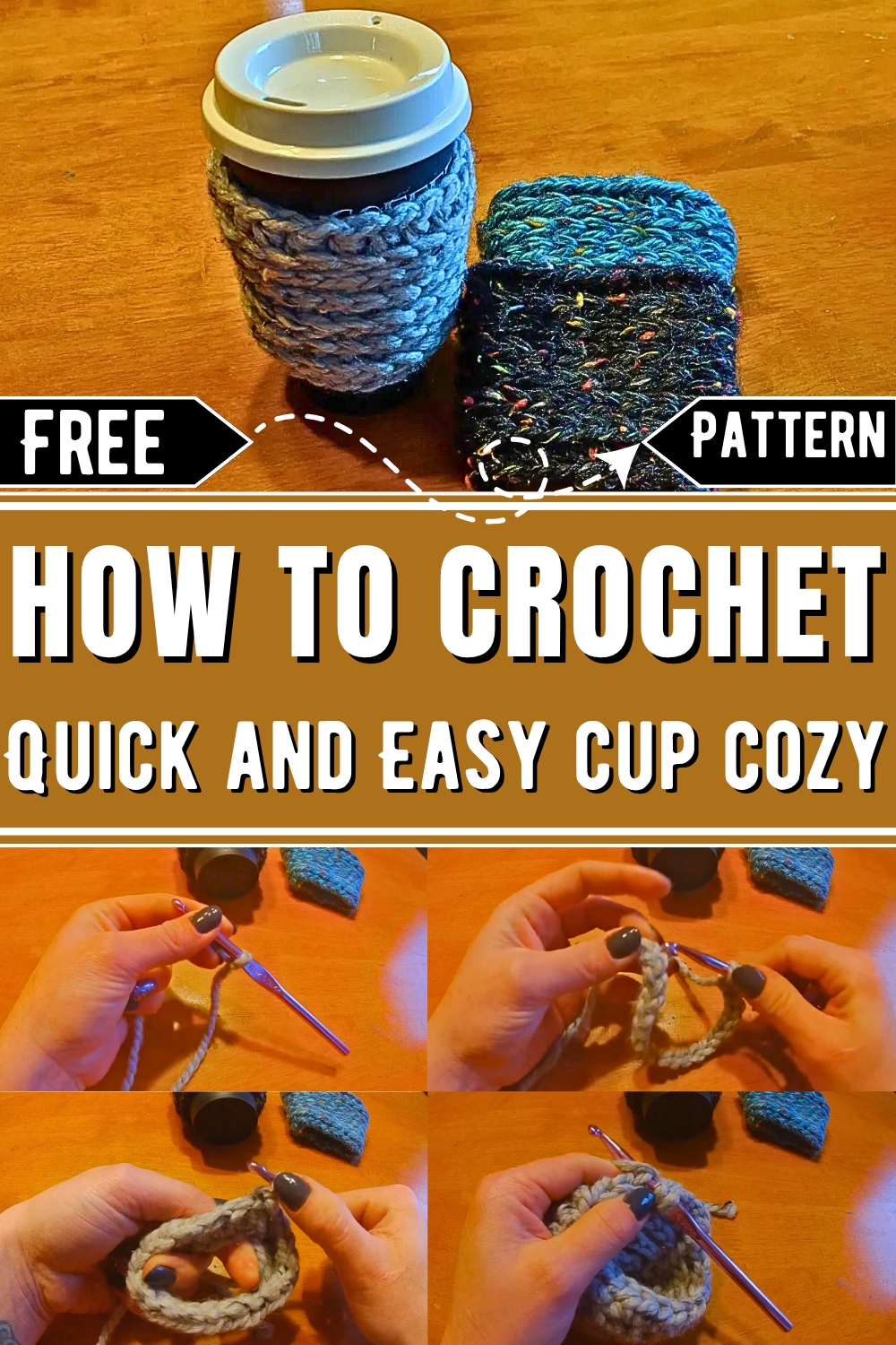 Quick and Easy Crocheted Cup Cozy