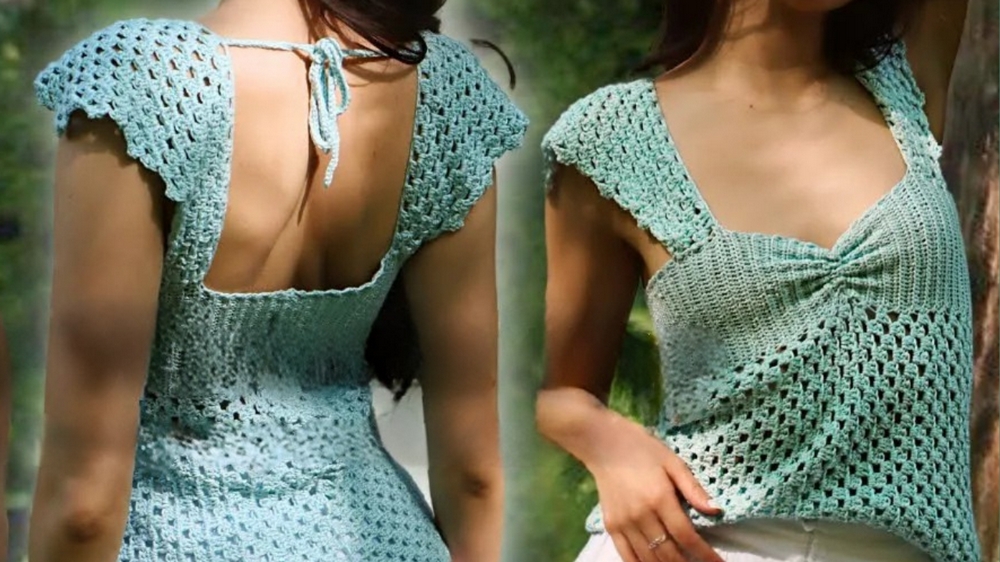 Soft and Stylish Crochet Wisteria Top 1