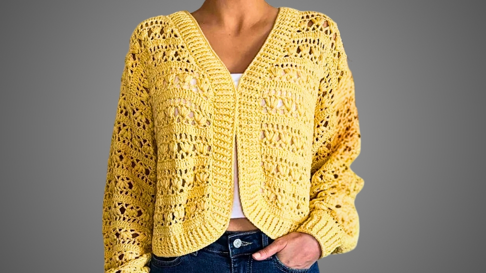 Stylish Free Crochet Spring Cardigan 1