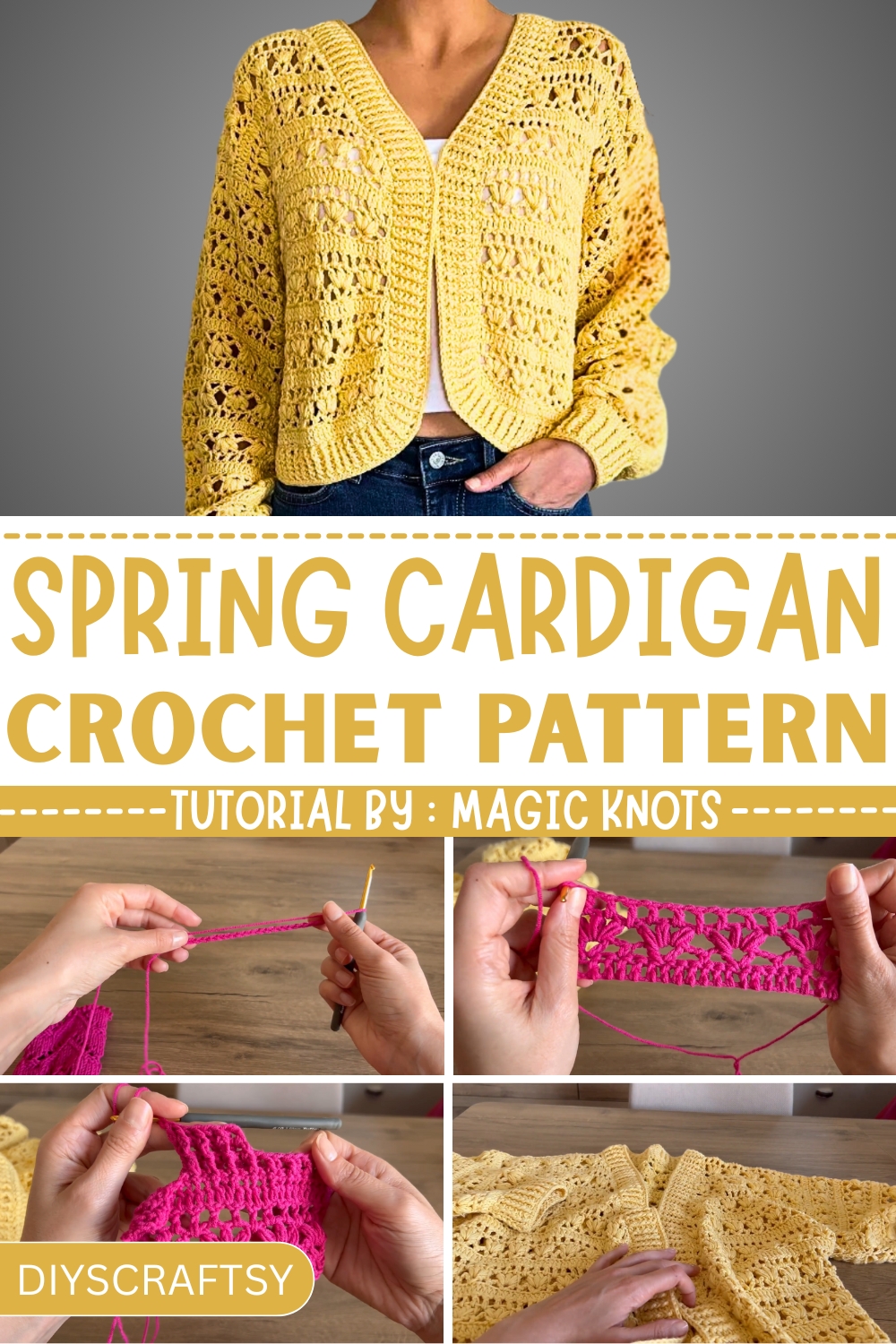 Stylish Free Crochet Spring Cardigan