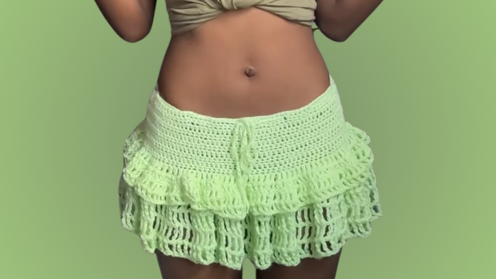 Unique & Easy Crochet Ruffle Skirt Pattern 1