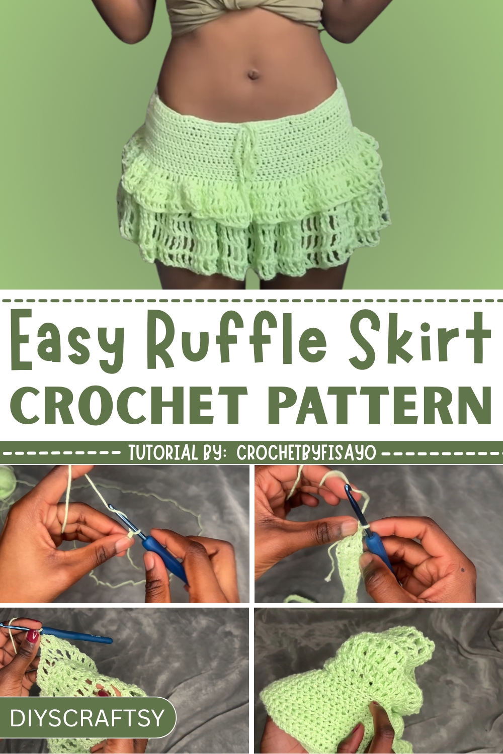 Unique & Easy Crochet Ruffle Skirt Pattern