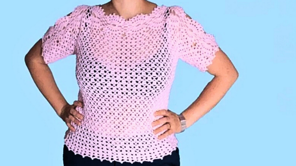 Bold Crochet Summer Blouse Pattern 1