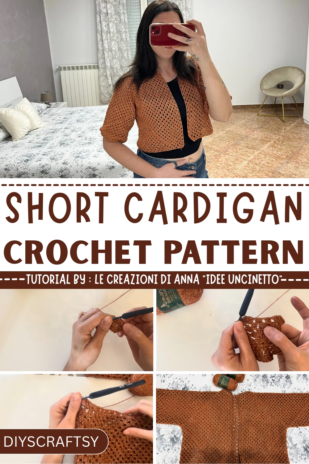 Casual Crochet Short Cardigan Pattern