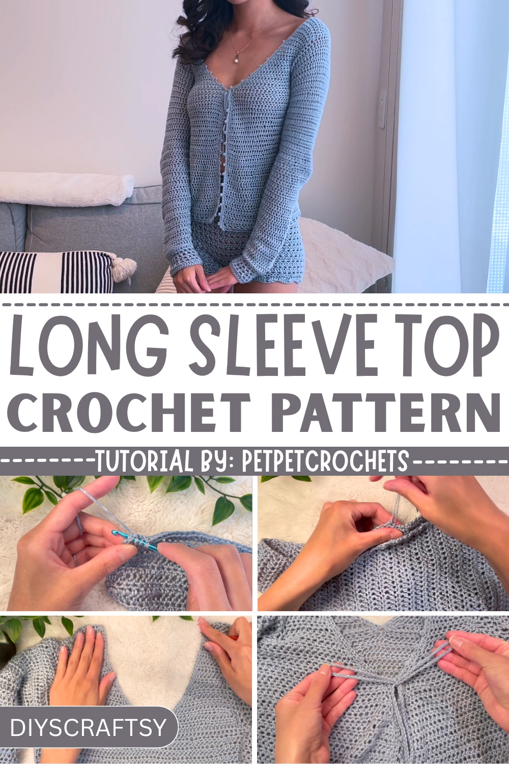 Chic Crochet Long Sleeve Top to Wear All Season Long
