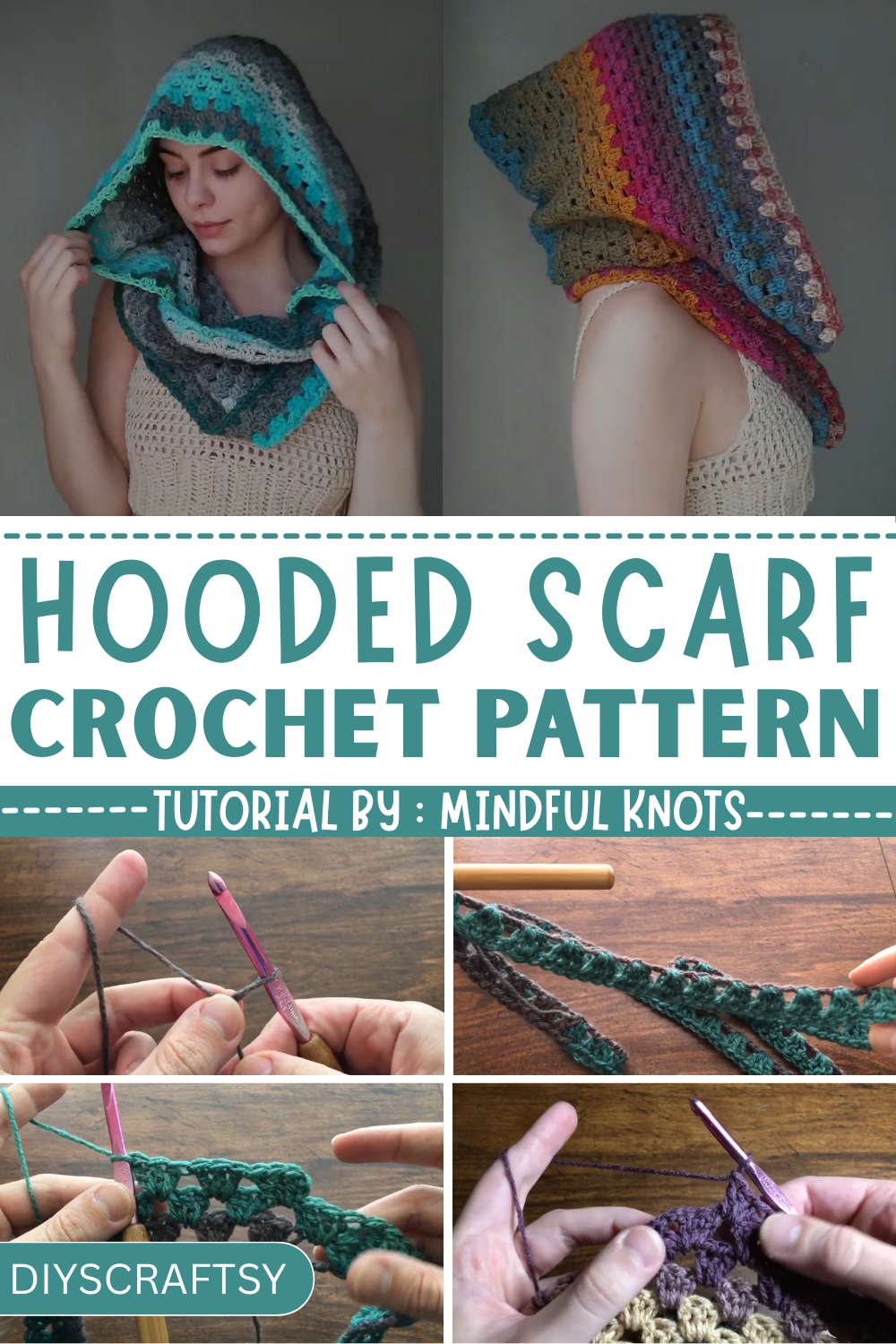 Comfy Crochet Hooded Scarf Pattern