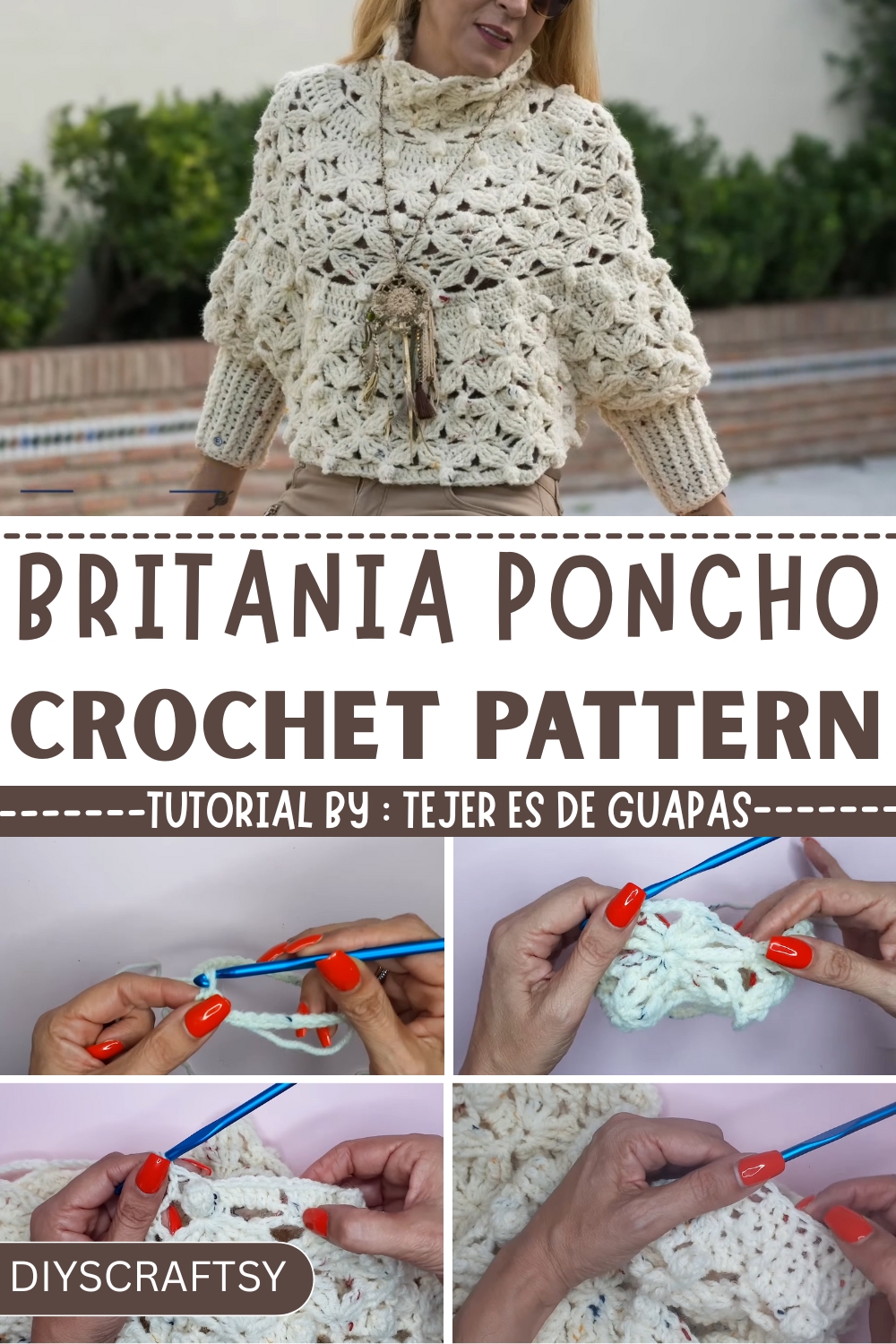 Cozy Crochet Britania Poncho Pattern