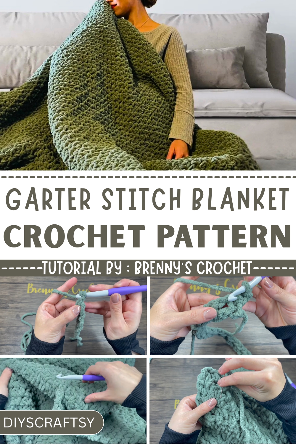 Cozy Crochet Garter Stitch Blanket Pattern