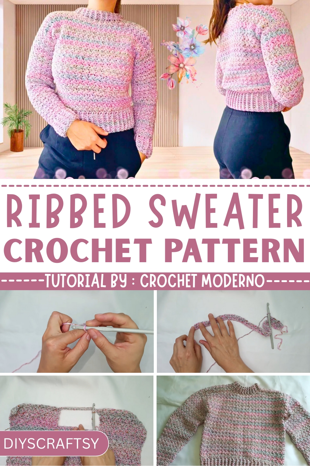 Cozy Crochet Ribbed Sweater Pattern