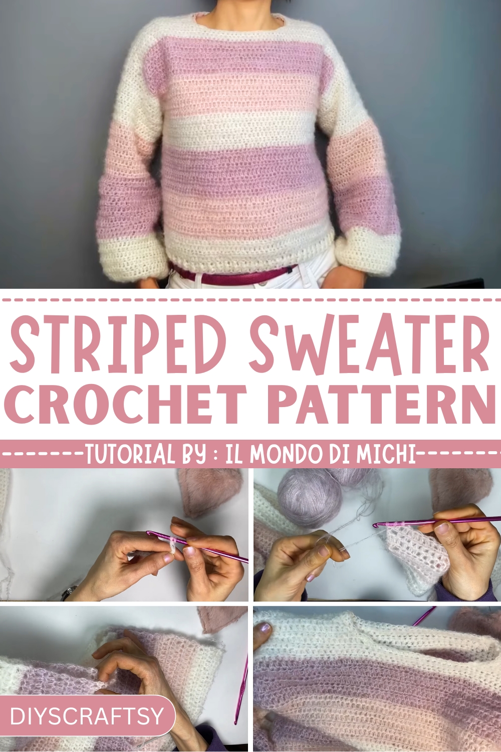 Cozy Crochet Striped Sweater Pattern for Stylish Warmth