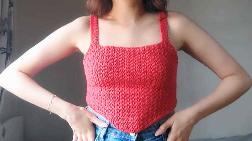 Crochet Corset Crop Top 1