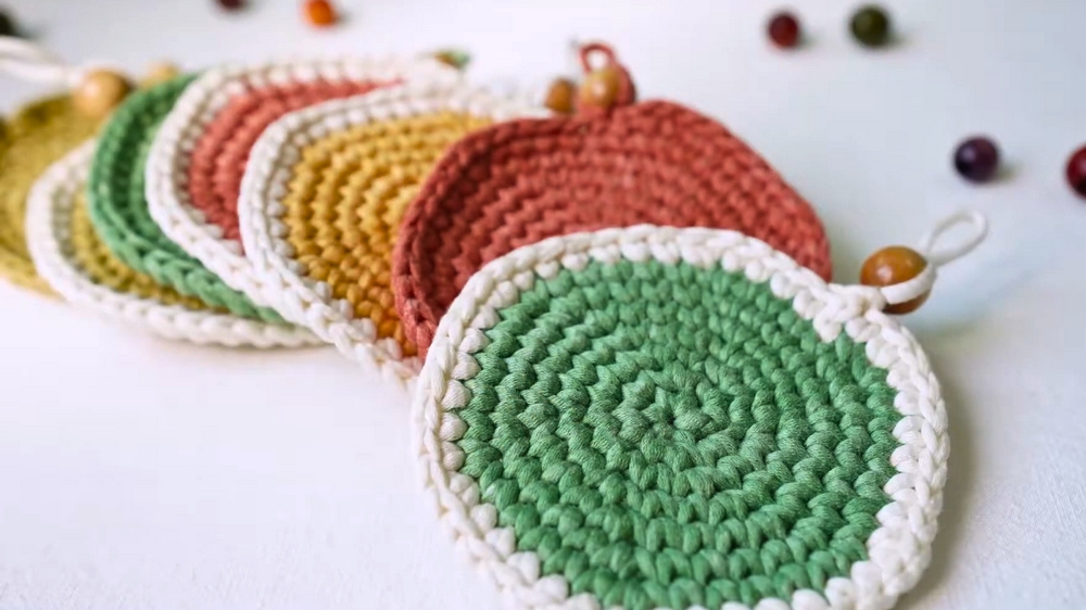 Crochet Waistcoat Stitch Coasters Pattern 2