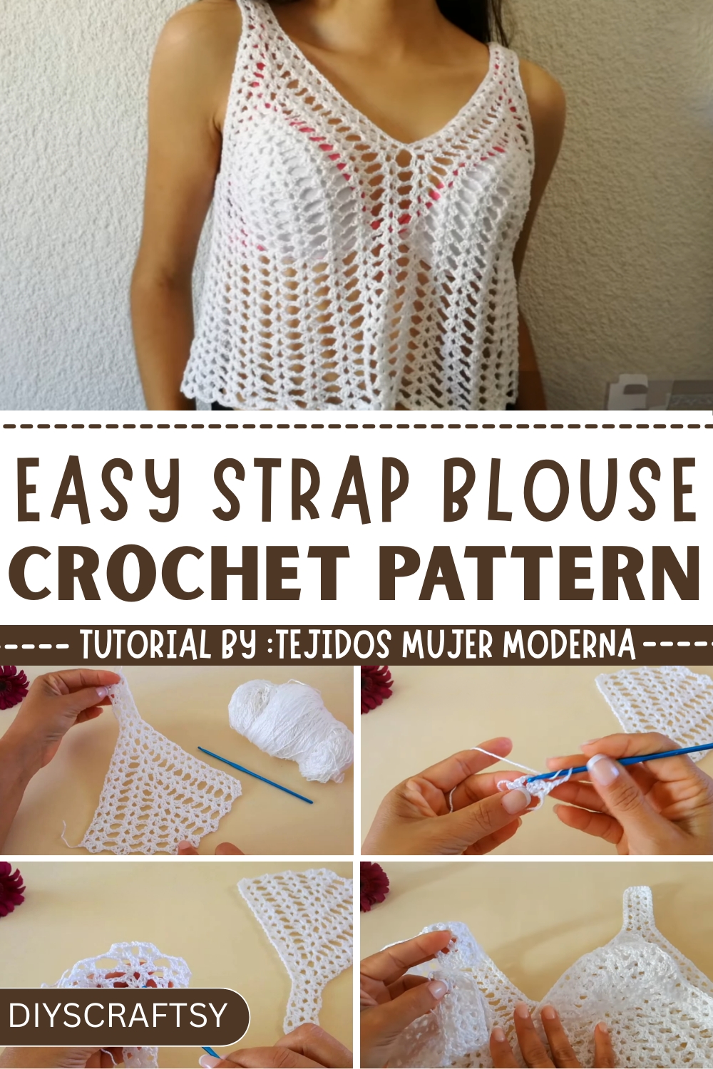 Cute Crochet Strap Blouse Pattern
